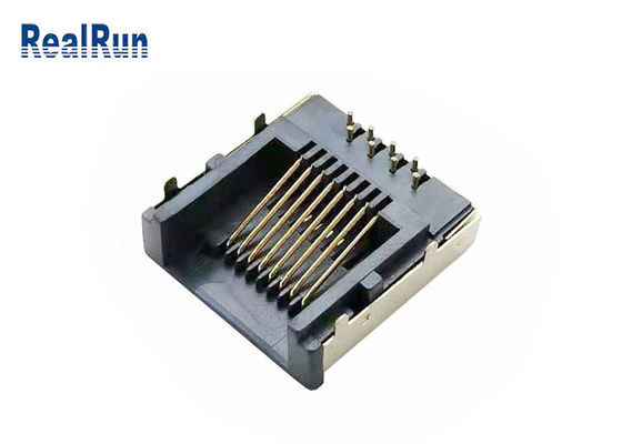 O metal protegeu o conector modular RJ45-SP-37 do PWB da tomada LCP Rj45