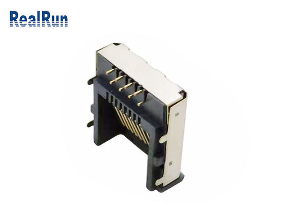 O metal protegeu o conector modular RJ45-SP-37 do PWB da tomada LCP Rj45
