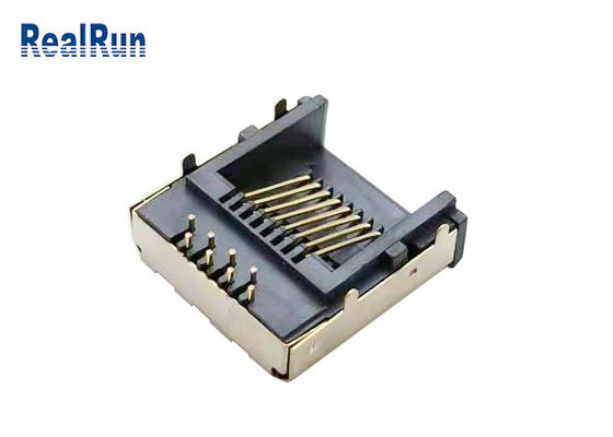 O metal protegeu o conector modular RJ45-SP-37 do PWB da tomada LCP Rj45