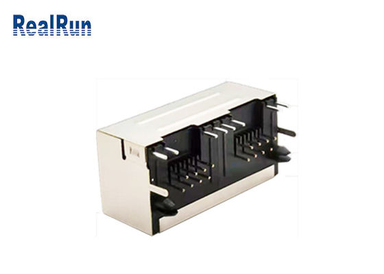 O GV de Jack modular do conector do PWB 8P8C RJ45 com diodo emissor de luz protegeu