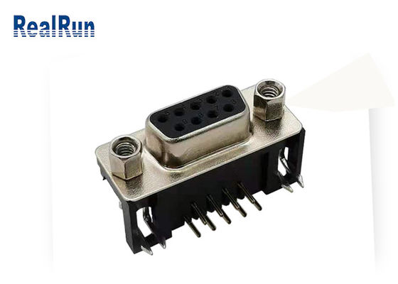 Pin secundário direito do Dr. 9 de VGA do conector do isolador D do ângulo 1000VAC PBT