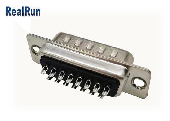 O conector Subminiature de 15 Pin D carimbou o contato PBT reto