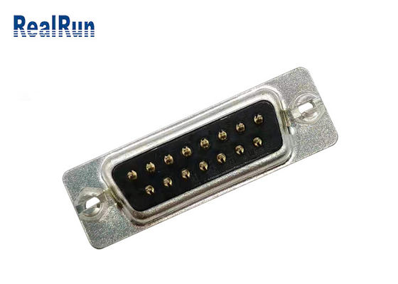 O conector Subminiature de 15 Pin D carimbou o contato PBT reto