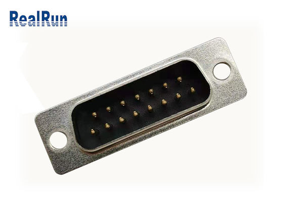 O conector Subminiature de 15 Pin D carimbou o contato PBT reto