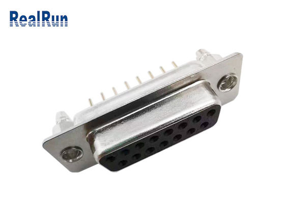 Conector SECUNDÁRIO reto PBT fêmea masculino do PWB 1000VAC D do Pin do DP 15