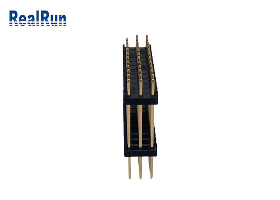 Pin chapeado ouro da fileira 36 do conector H2.5mm três do MERGULHO de 3.0Amp PBT