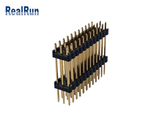 Pin chapeado ouro da fileira 36 do conector H2.5mm três do MERGULHO de 3.0Amp PBT