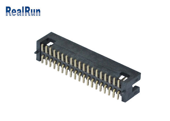 Pin dobro UL94V-0 do ângulo direito 2*19 da fileira do encabeçamento da caixa de SMT do passo de PA6T 1.27mm