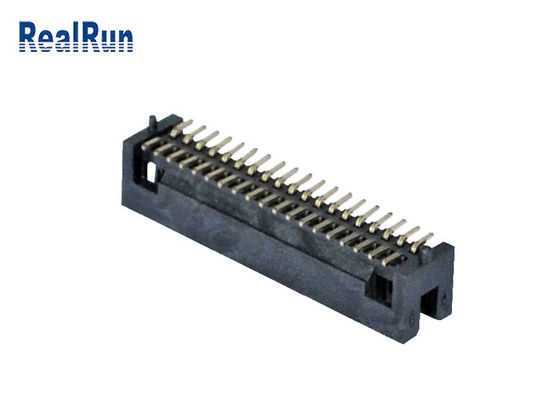 Pin dobro UL94V-0 do ângulo direito 2*19 da fileira do encabeçamento da caixa de SMT do passo de PA6T 1.27mm