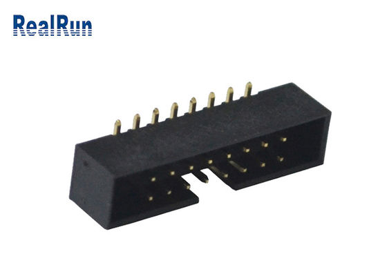 Plástico duplo do preto do encabeçamento PA6T da caixa de SMT da fileira do passo 2.0mm