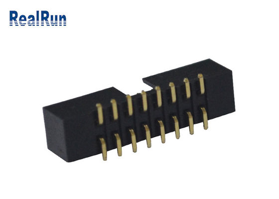 Plástico duplo do preto do encabeçamento PA6T da caixa de SMT da fileira do passo 2.0mm