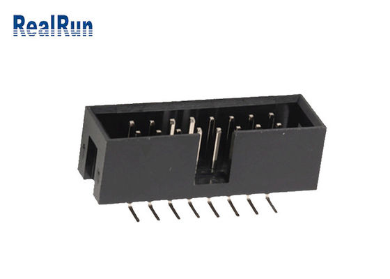 Plástico duplo do preto do encabeçamento PA6T da caixa de SMT da fileira do passo 2.0mm