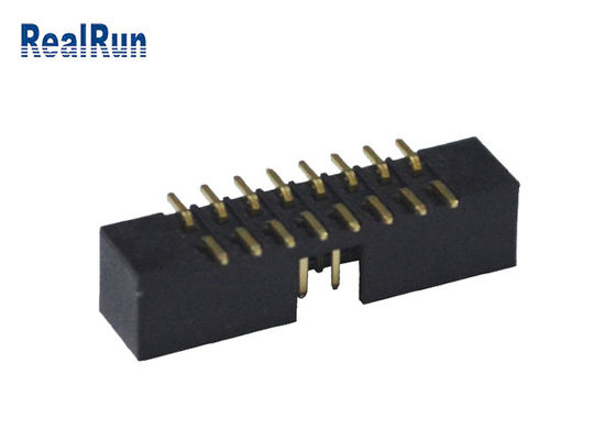 Plástico duplo do preto do encabeçamento PA6T da caixa de SMT da fileira do passo 2.0mm