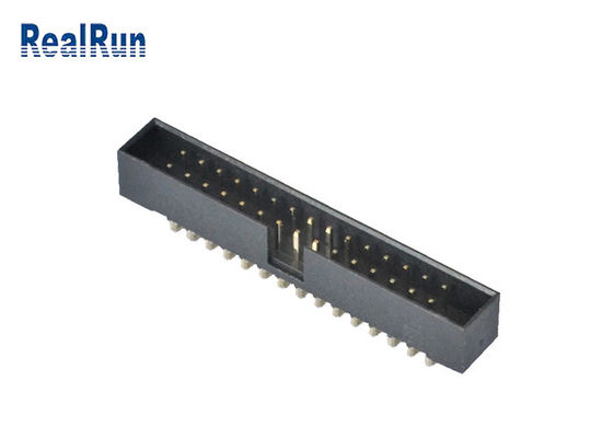 conector macho do Pin IDC do conector 30 do encabeçamento da caixa da solda PBT de 2.0mm 90 graus