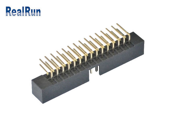 conector macho do Pin IDC do conector 30 do encabeçamento da caixa da solda PBT de 2.0mm 90 graus