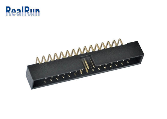 conector macho do Pin IDC do conector 30 do encabeçamento da caixa da solda PBT de 2.0mm 90 graus