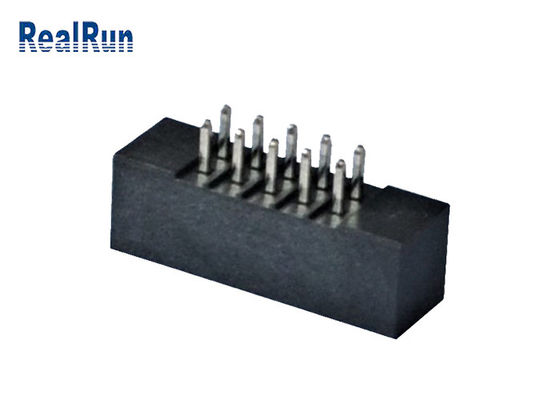 Encabeçamento 18 26 Pin Connector PA6T PBT da caixa do MERGULHO do passo de UL94V-0 2.54mm