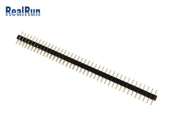 conector de Pin Male Header Gold Terminal do círculo do PWB do MERGULHO de 2.54mm