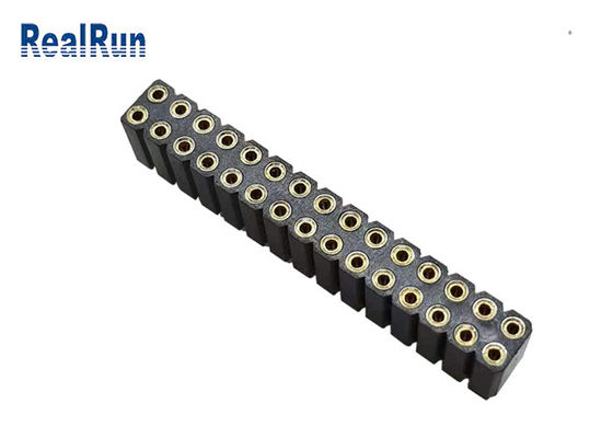 Mergulho Tin Plated do passo de Pin Female Header 2.54mm do círculo do GV 30P