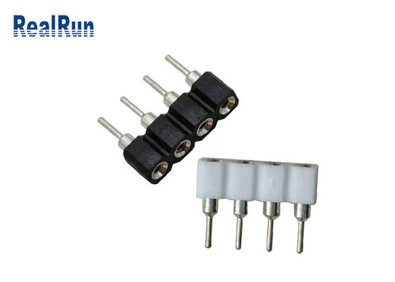 mergulho terminal fêmea da fileira 4P do conector 1 do ouro 1000V RMS de 2.54mm