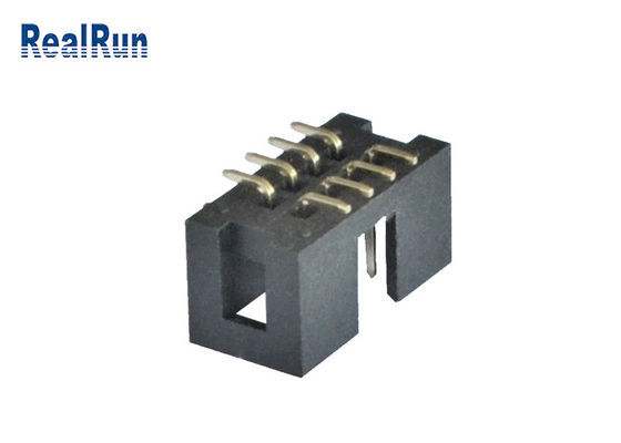Encabeçamento vertical 2*4 8 Pin Machined Solder PA6T da caixa do PWB 2.54mm SMT