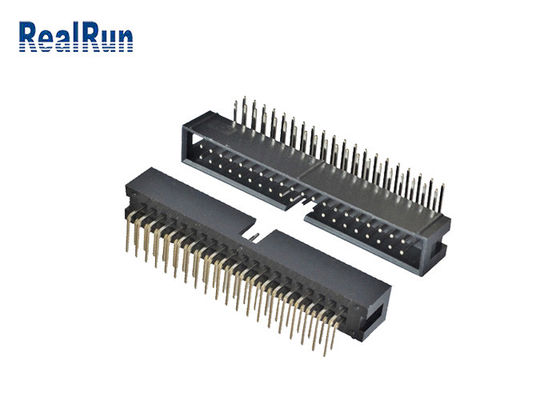 Encabeçamento vertical 2*4 8 Pin Machined Solder PA6T da caixa do PWB 2.54mm SMT
