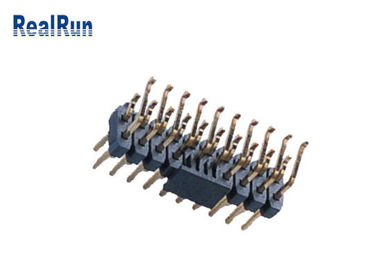 Fileira dobro PA6T 20P SMD Pin Header PA6T horizontal com cargo do tampão