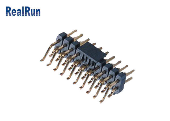 Fileira dobro PA6T 20P SMD Pin Header PA6T horizontal com cargo do tampão