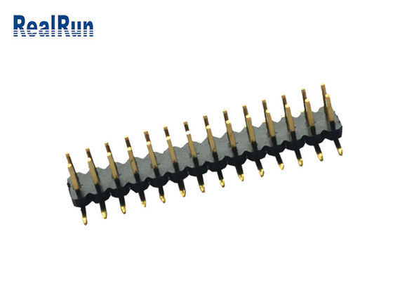 Conector de bronze do encabeçamento da fileira do dobro de ISO9001 3.0A Pin Header Connector PA6T