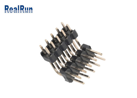 Conector de bronze do encabeçamento da fileira de PA6T PBT LCP Pin Header 10P DC500V dois