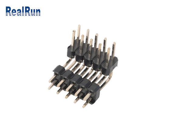 Conector de bronze do encabeçamento da fileira de PA6T PBT LCP Pin Header 10P DC500V dois