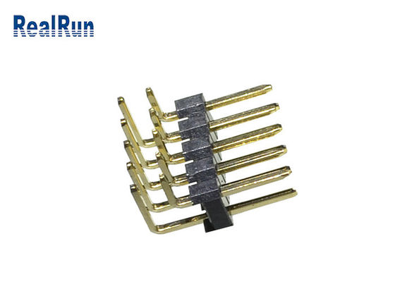 fileira dobro PA6T de 3Amp LCP PBT 1000VAC Pin Header Connector 2.54mm