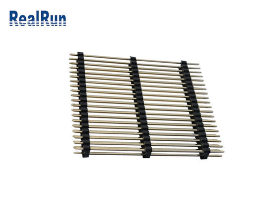 Au duplo 3U de Pin Header Straight Three Plastic da fileira de PBT LCP PA6T 40P”