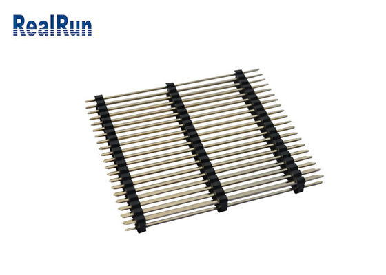 Au duplo 3U de Pin Header Straight Three Plastic da fileira de PBT LCP PA6T 40P”