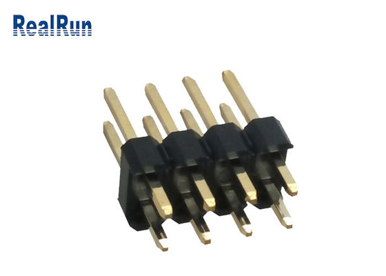 Placa dupla de Pin Header Brass 8P 3.0A da fileira de PA6T PBT LCP para embarcar UL94V-0