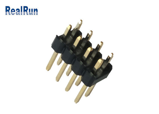 Placa dupla de Pin Header Brass 8P 3.0A da fileira de PA6T PBT LCP para embarcar UL94V-0