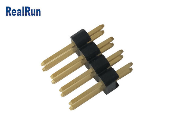 Placa dupla de Pin Header Brass 8P 3.0A da fileira de PA6T PBT LCP para embarcar UL94V-0