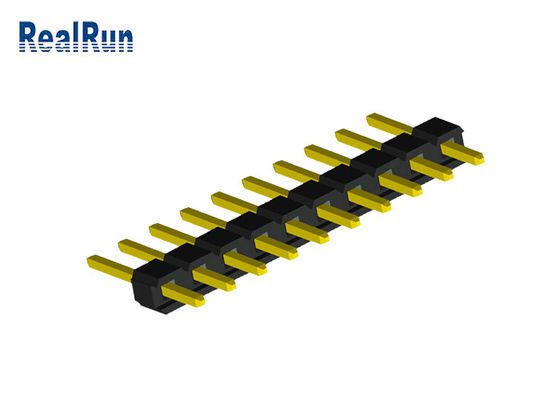 conector da placa do PWB de Pin Header PA6T PBT da fileira de 1x10P UL94V-0 único