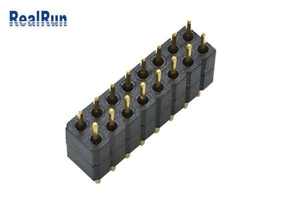 fileira PPS do dobro de Pin Header Dip Connector 16P do círculo de 2.0mm LCP PBT PA6T