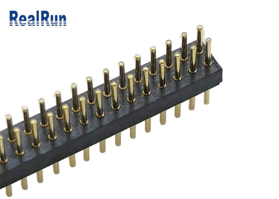 Círculo Pin Header Straight 70P LCP UL94V-0 da altura de PA6T PPS 1.9mm