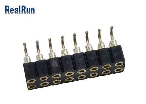 Passo fêmea SMT SMD ISO9001 do conector 2.54mm do encabeçamento de PBT PA6T PPS L7.40