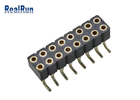 Passo fêmea SMT SMD ISO9001 do conector 2.54mm do encabeçamento de PBT PA6T PPS L7.40