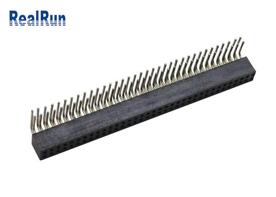 Ângulo direito de bronze PA6T PPS de Pin Female Header 70P do círculo de CuZn38Pb