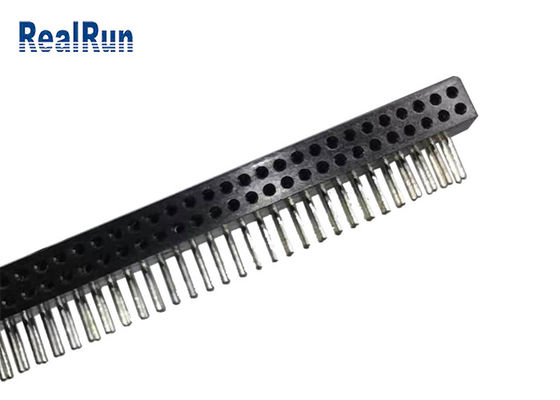 Ângulo direito de bronze PA6T PPS de Pin Female Header 70P do círculo de CuZn38Pb