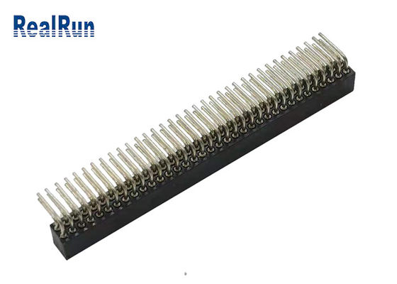Ângulo direito de bronze PA6T PPS de Pin Female Header 70P do círculo de CuZn38Pb