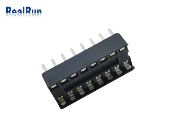 conector do cartão-matriz do PWB do soquete PA6T UL94V-0 de IC do isolador da fileira PBT do MERGULHO 2×8P