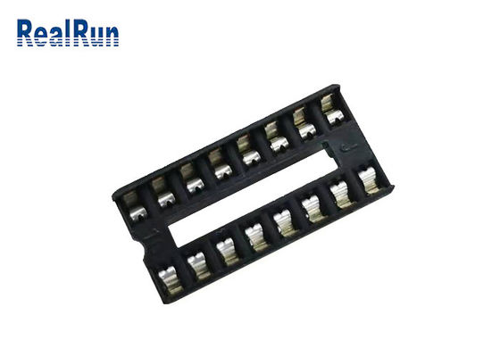 conector do cartão-matriz do PWB do soquete PA6T UL94V-0 de IC do isolador da fileira PBT do MERGULHO 2×8P
