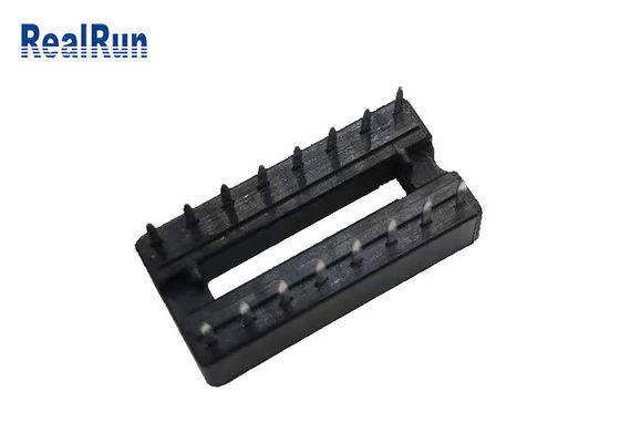 conector do cartão-matriz do PWB do soquete PA6T UL94V-0 de IC do isolador da fileira PBT do MERGULHO 2×8P