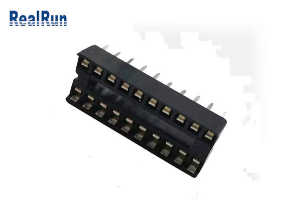fileira de 7.62mm que espaça o conector de cartão 1000VAC 14 Pin Header Connector 2.54mm IC
