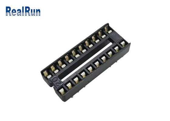 fileira de 7.62mm que espaça o conector de cartão 1000VAC 14 Pin Header Connector 2.54mm IC